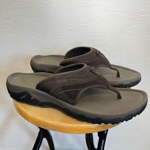 Teva | Mens Brown Outdoor All Terrain Summer Flip Flops 11